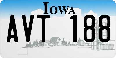 IA license plate AVT188