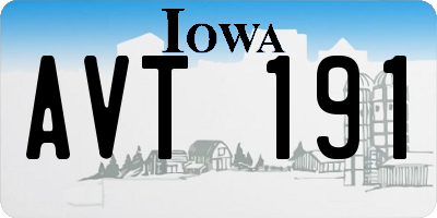 IA license plate AVT191