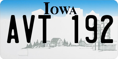 IA license plate AVT192