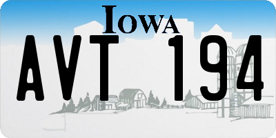 IA license plate AVT194