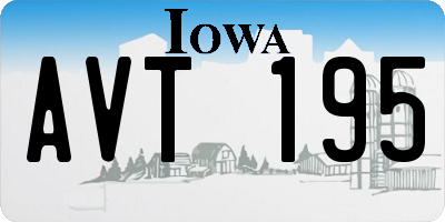 IA license plate AVT195