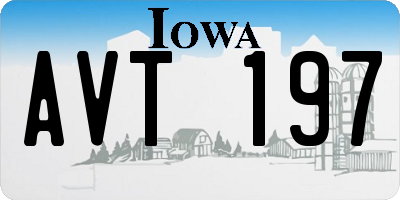 IA license plate AVT197