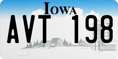 IA license plate AVT198