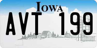 IA license plate AVT199