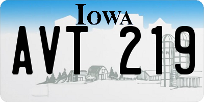 IA license plate AVT219