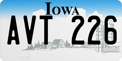 IA license plate AVT226