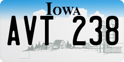 IA license plate AVT238