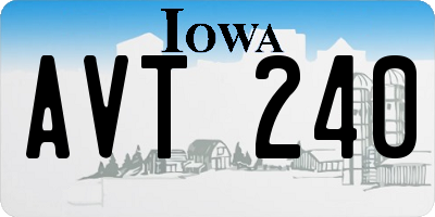 IA license plate AVT240