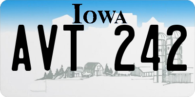 IA license plate AVT242