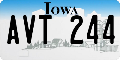 IA license plate AVT244