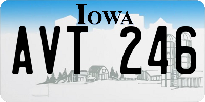 IA license plate AVT246