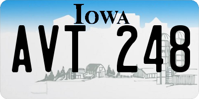 IA license plate AVT248