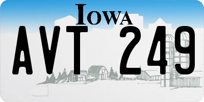 IA license plate AVT249