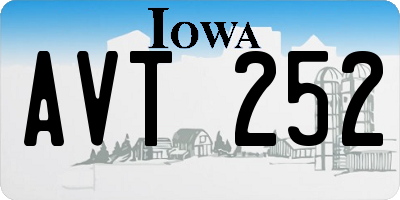 IA license plate AVT252