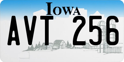 IA license plate AVT256