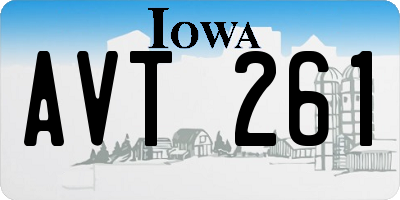 IA license plate AVT261