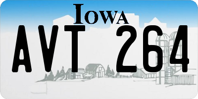 IA license plate AVT264