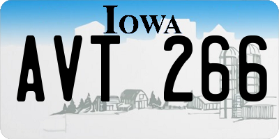 IA license plate AVT266