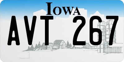 IA license plate AVT267