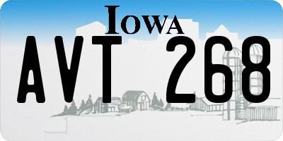 IA license plate AVT268