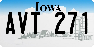 IA license plate AVT271