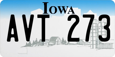 IA license plate AVT273