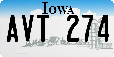 IA license plate AVT274