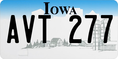 IA license plate AVT277
