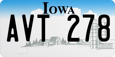 IA license plate AVT278