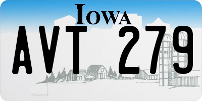 IA license plate AVT279