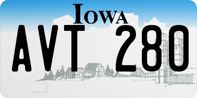 IA license plate AVT280