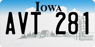 IA license plate AVT281