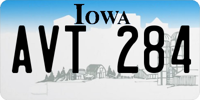 IA license plate AVT284