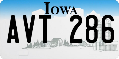 IA license plate AVT286