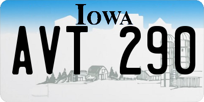 IA license plate AVT290