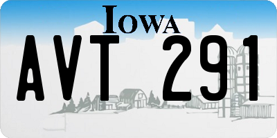 IA license plate AVT291