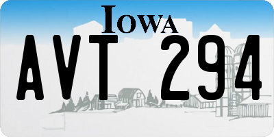 IA license plate AVT294