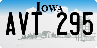 IA license plate AVT295