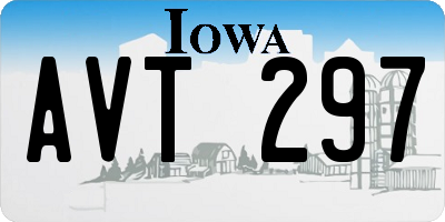 IA license plate AVT297