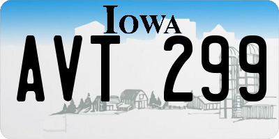 IA license plate AVT299