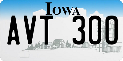 IA license plate AVT300
