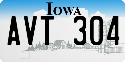 IA license plate AVT304