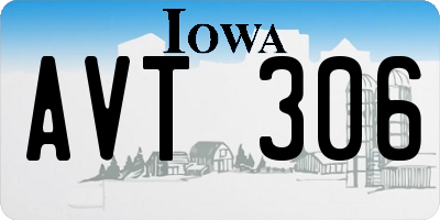 IA license plate AVT306