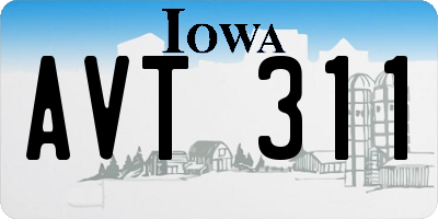 IA license plate AVT311