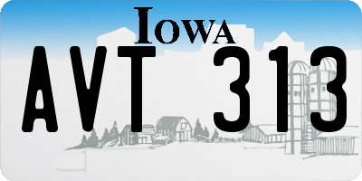 IA license plate AVT313