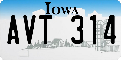 IA license plate AVT314
