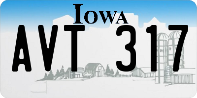 IA license plate AVT317
