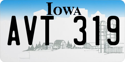 IA license plate AVT319