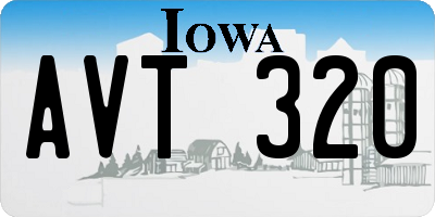 IA license plate AVT320