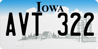 IA license plate AVT322